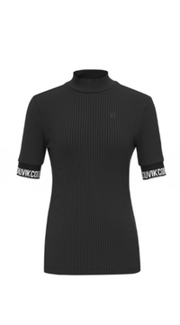 ハーフネックT-シャツ(BLACK)