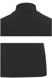 ハーフネックT-シャツ(BLACK)