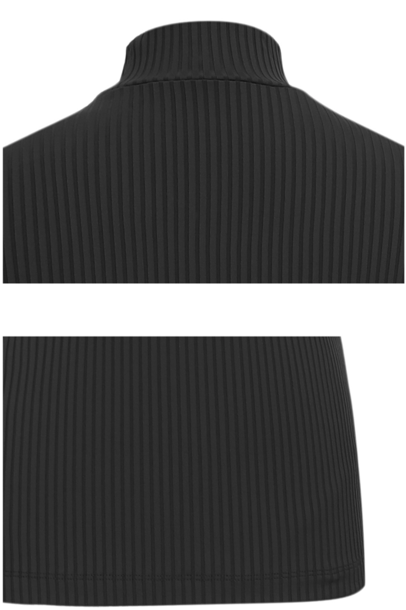 ハーフネックT-シャツ(BLACK)